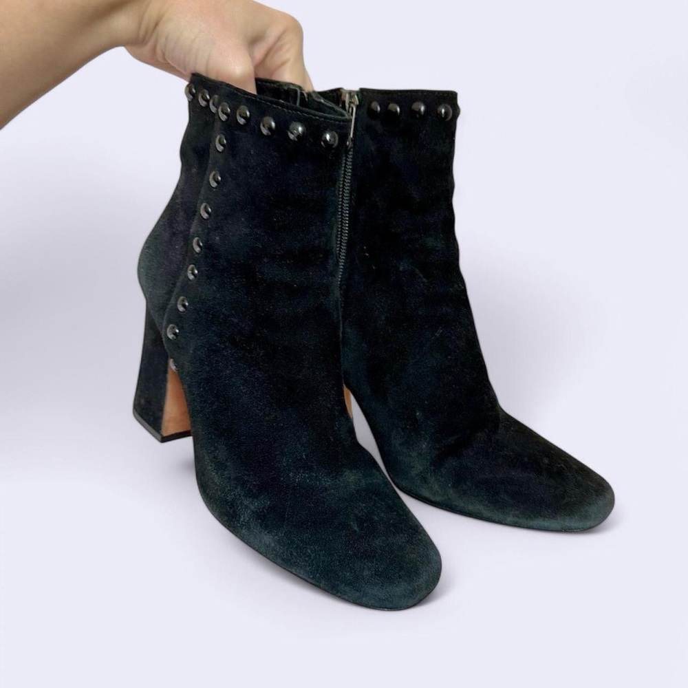 Coach Studded Black Suede Boots